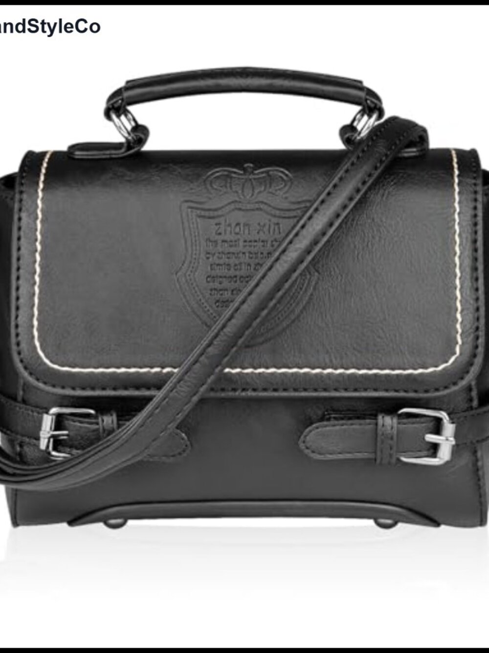 Faux Leather Shoulder Bag Women Crossbody Handbag Adjustable Strap